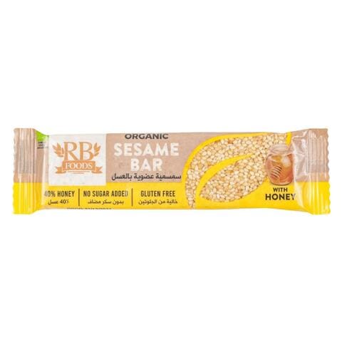 Rb Foods With Honey Organic Sesame Bar 30Gm