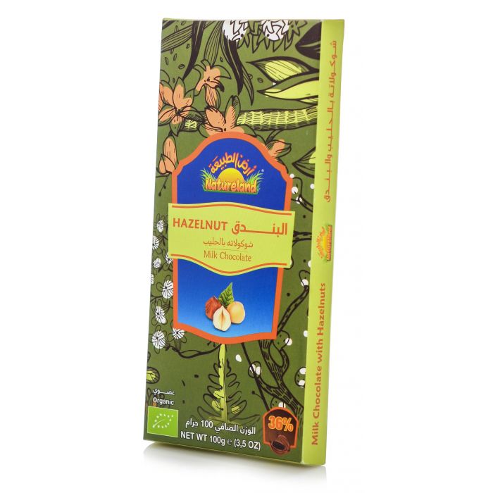 أرض الطبيعة شوكولاتة بالحليب والبندق 100 جرام