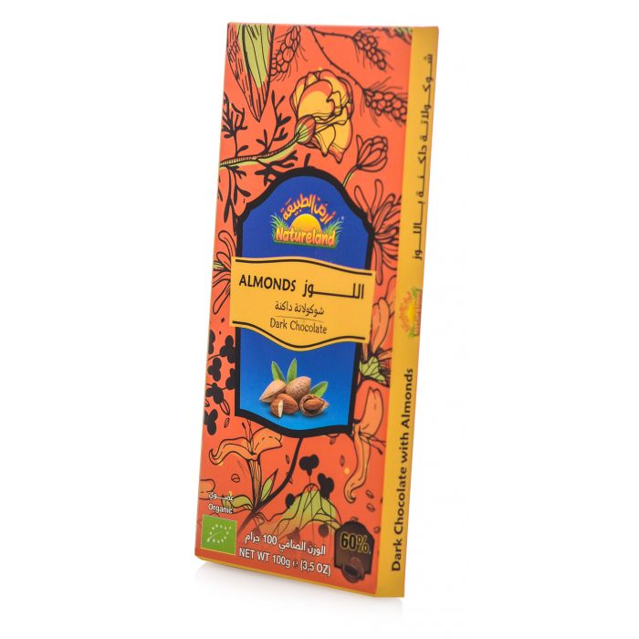 أرض الطبيعة شوكولاتة داكنة باللوز 100 جم