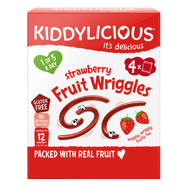 Kiddylicious Strawberry Fruit Wriggles 12Gm