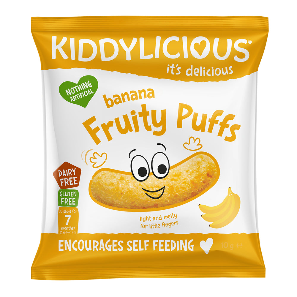 Kiddylicious Banana Fruity Puffs 10Gm