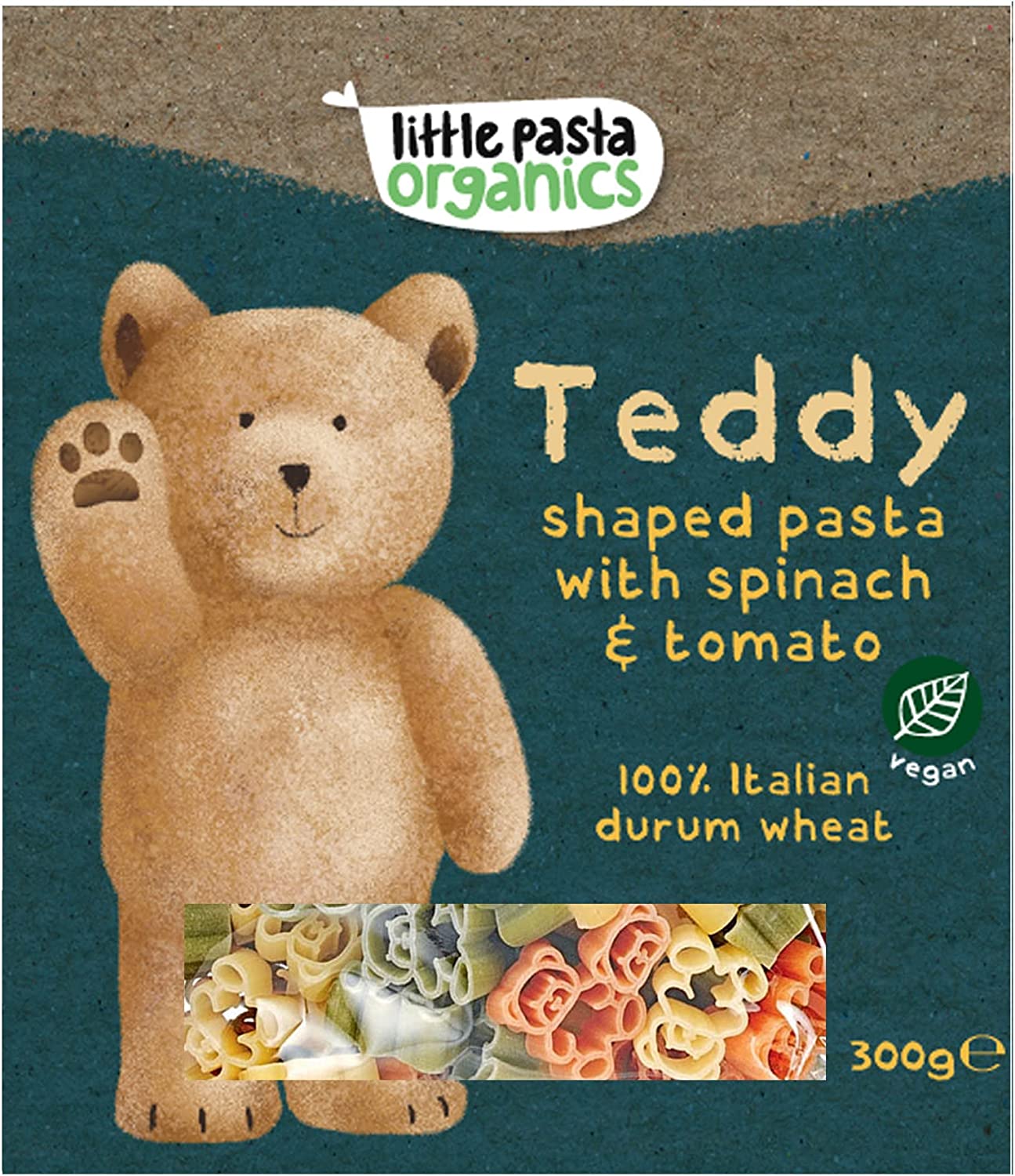 Little Pasta Teddy Bear Shaped Organic Pasta 300Gm