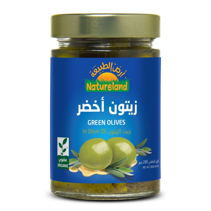 Natureland Green Olives In Olive Oil 280Gm