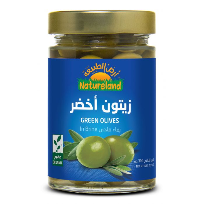 Natureland Green Olives In Brine 300Gm