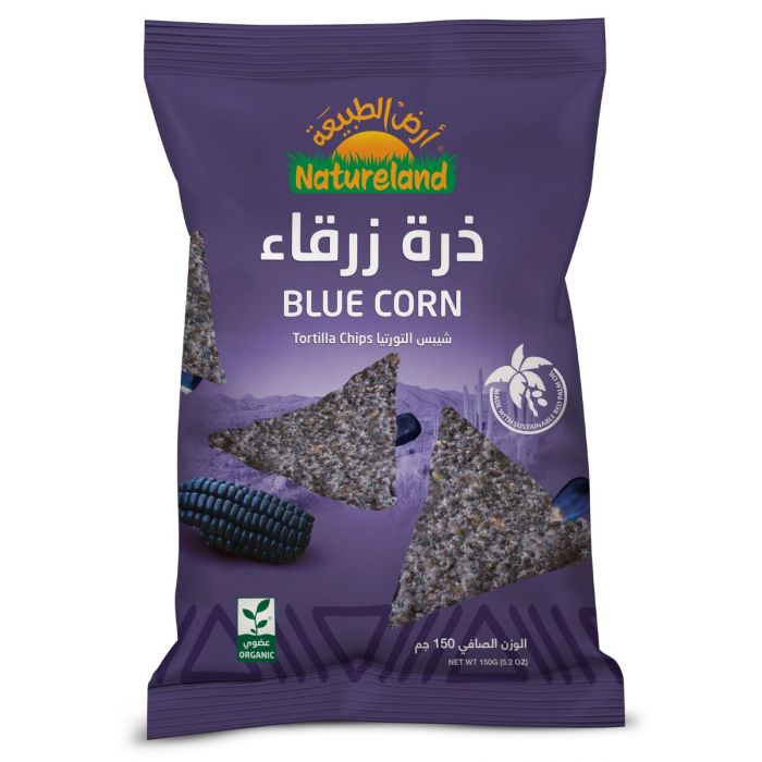 أرض الطبيعة - رقائق تورتيلا الذرة الزرقاء 150 جم