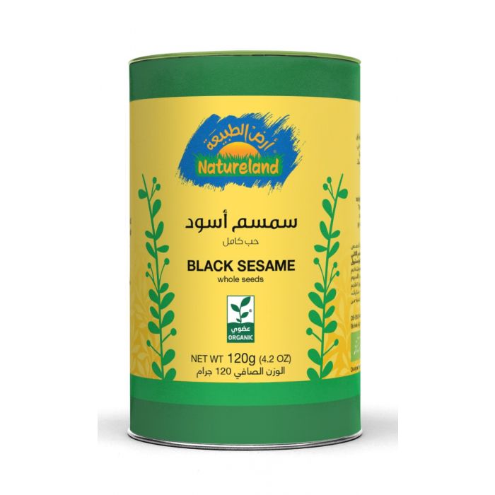 أرض الطبيعة السمسم الأسود الكامل علبة 120 جم