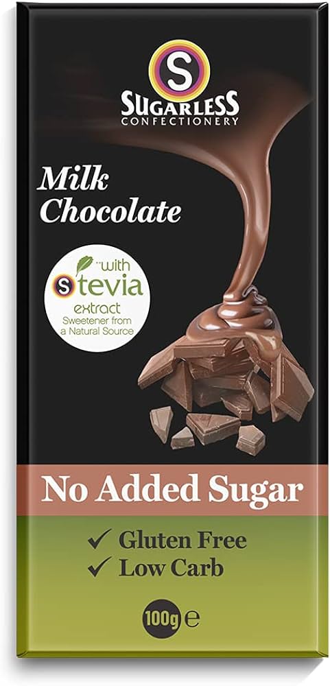 Sugarless With Stevia Milk Chocolate 100Gm