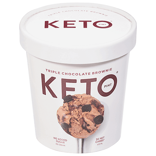 علبة آيس كريم براوني بالشوكولاتة كيتو باينت تريبل 473 مل