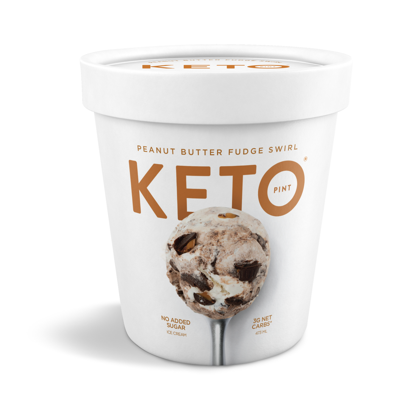 Keto Pint Peanut Butter Fudge Swirl Ice Cream Can 473Ml