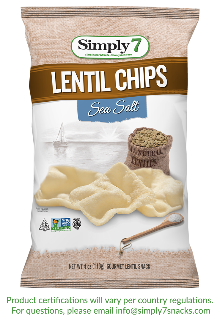 Simply 7 Sea Salt Lentil Chips 103Gm