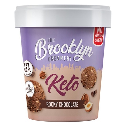 The Brooklyn Creamery Rocky Chocolate Keto Ice Cream Tub 450Ml