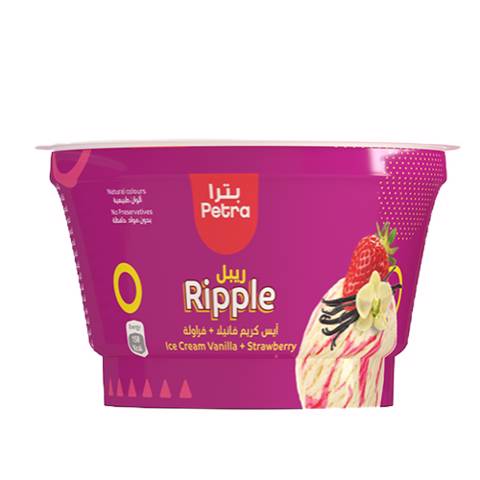 Petra Strawberry Ripple Ice Cream Cup 150Gm