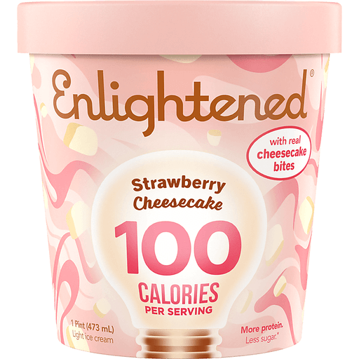 Enlightened Strawberry Cheesecake Ice Cream 473Ml