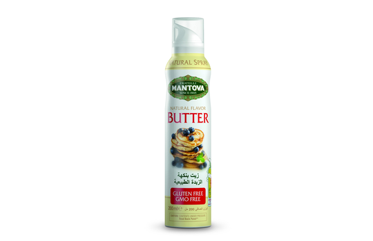 Mantova Butter Flavoured Sunflower Spray Oil 200Ml