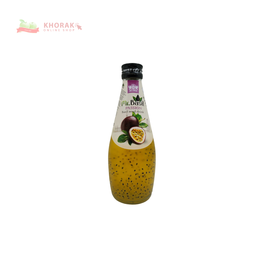 Mr.Basil Passion Fruit Basil Seed Drink 290Ml