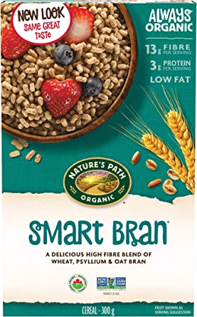 Natures Path Organic Smart Bran Psyllium Cereal 300Gm