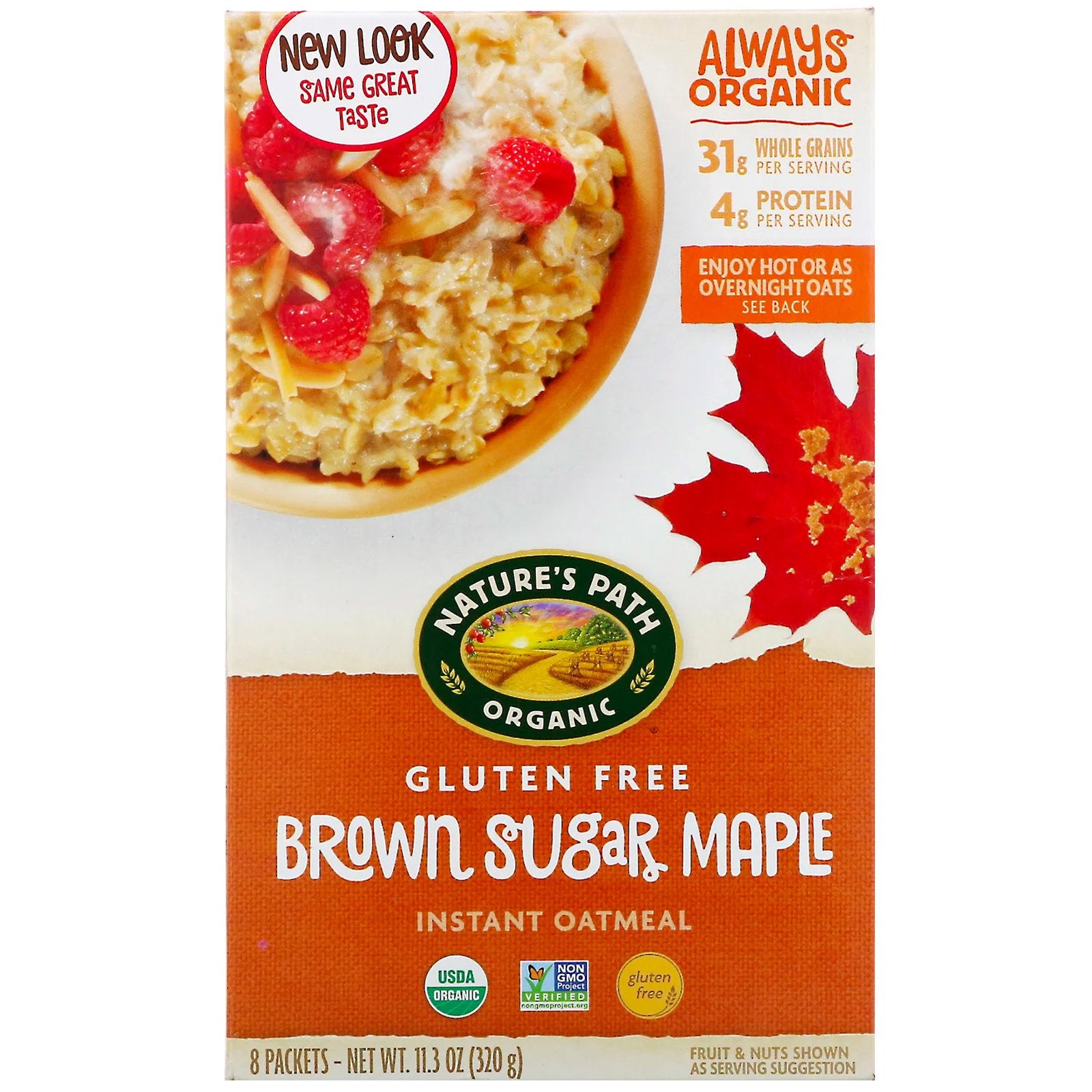 Natures Path Gf Brown Sugar Maple Organic Oatmeal 320Gm