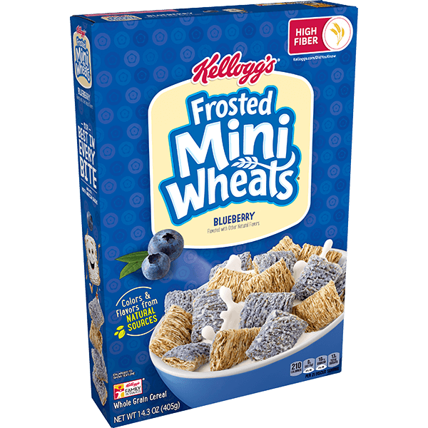 Kelloggs Frosted Blueberry Mini Wheats Cereal 14.3Oz