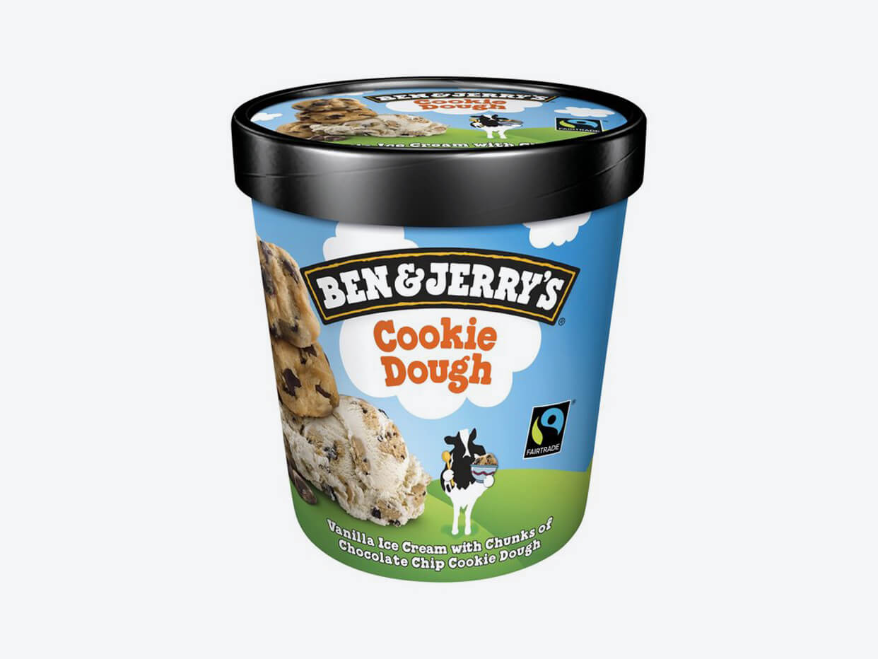 Ben & Jerrys Choco Chips Cookie Dough Ice Cream 473Ml