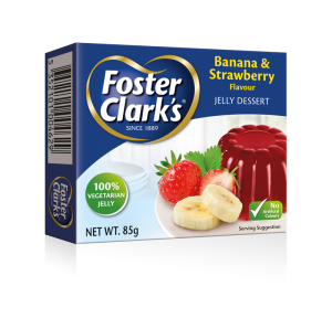 Foster Clark 17Percent Banana Strawberry Jelly 85Gm