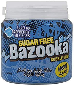 Bazooka Raspberry Flavour Sugar Free Gum 84Gm