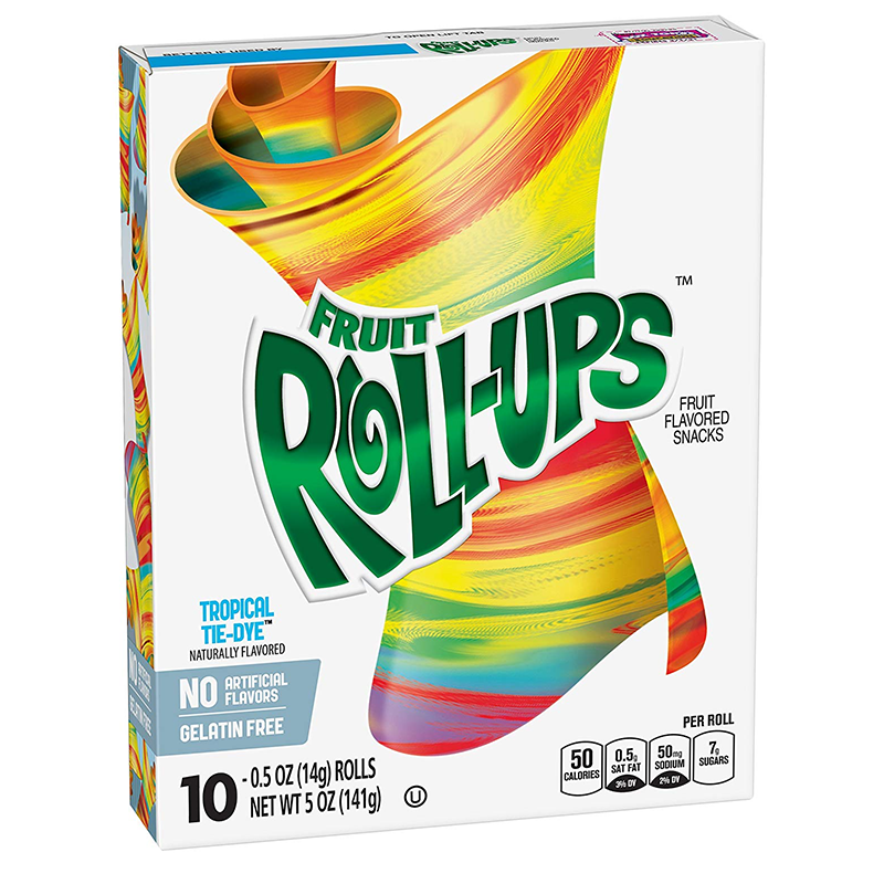 Fruit Roll Ups Tropical Tie Die Candy 141Gm