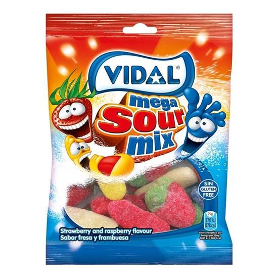 Vidal Mega Sour Candy 100Gm