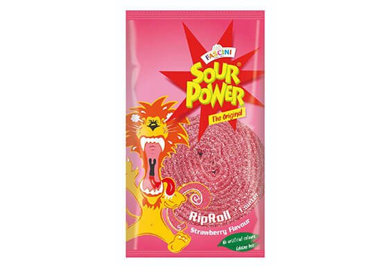 Fascini Rip Roll Strawberry Candy 40Gm