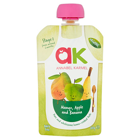 Annabel Karmel Mango Apple & Banana Baby Food Stage One 100Gm