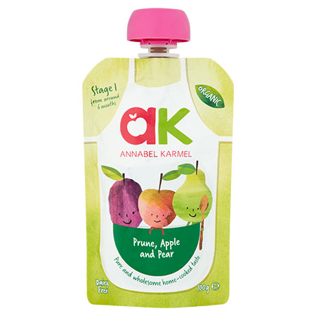Annabel Karmel Prune Apple & Pear Baby Food Stage One 100Gm