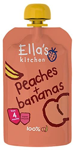 Ellas Kitchen Peach & Bananas Baby Food 4 Months 120Gm