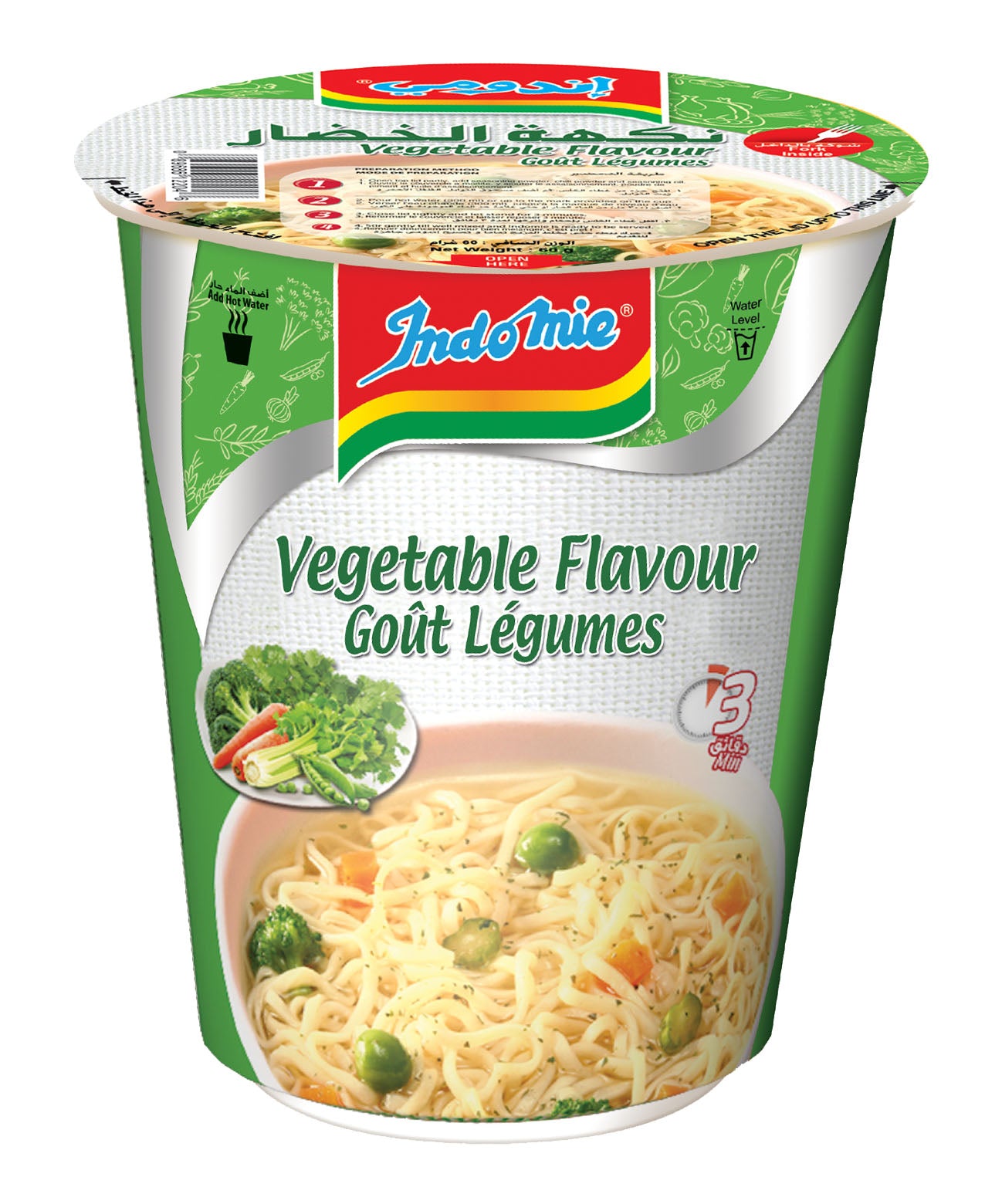 Indomie Vegetable Cup Noodles 60Gm