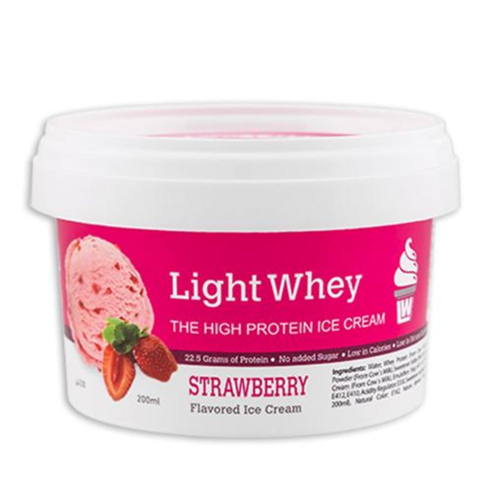 Light Whey Strawberry Cup Ice Cream 200Ml