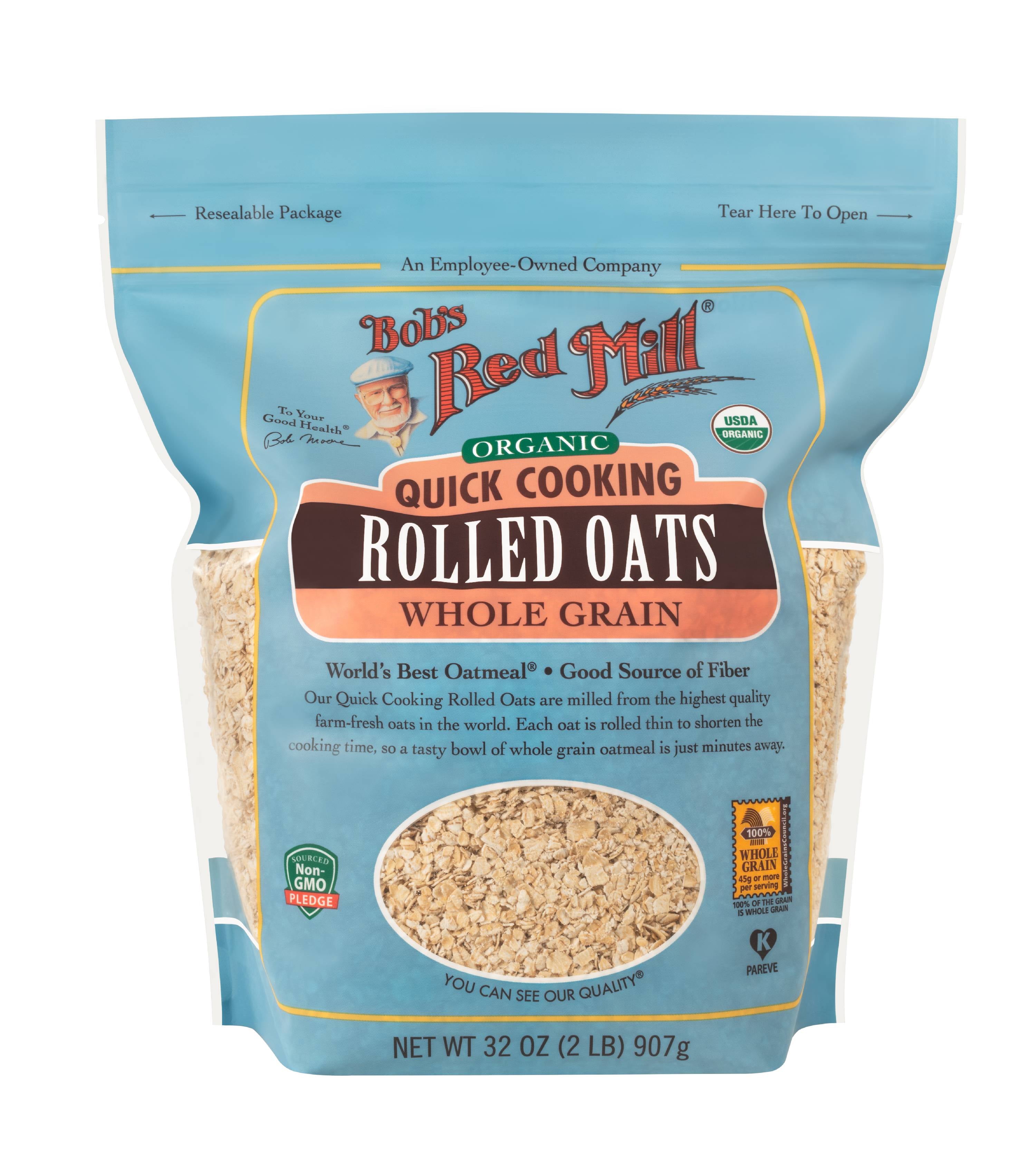 Bobs Red Mill Rolled Quick Organic Oats 32Oz
