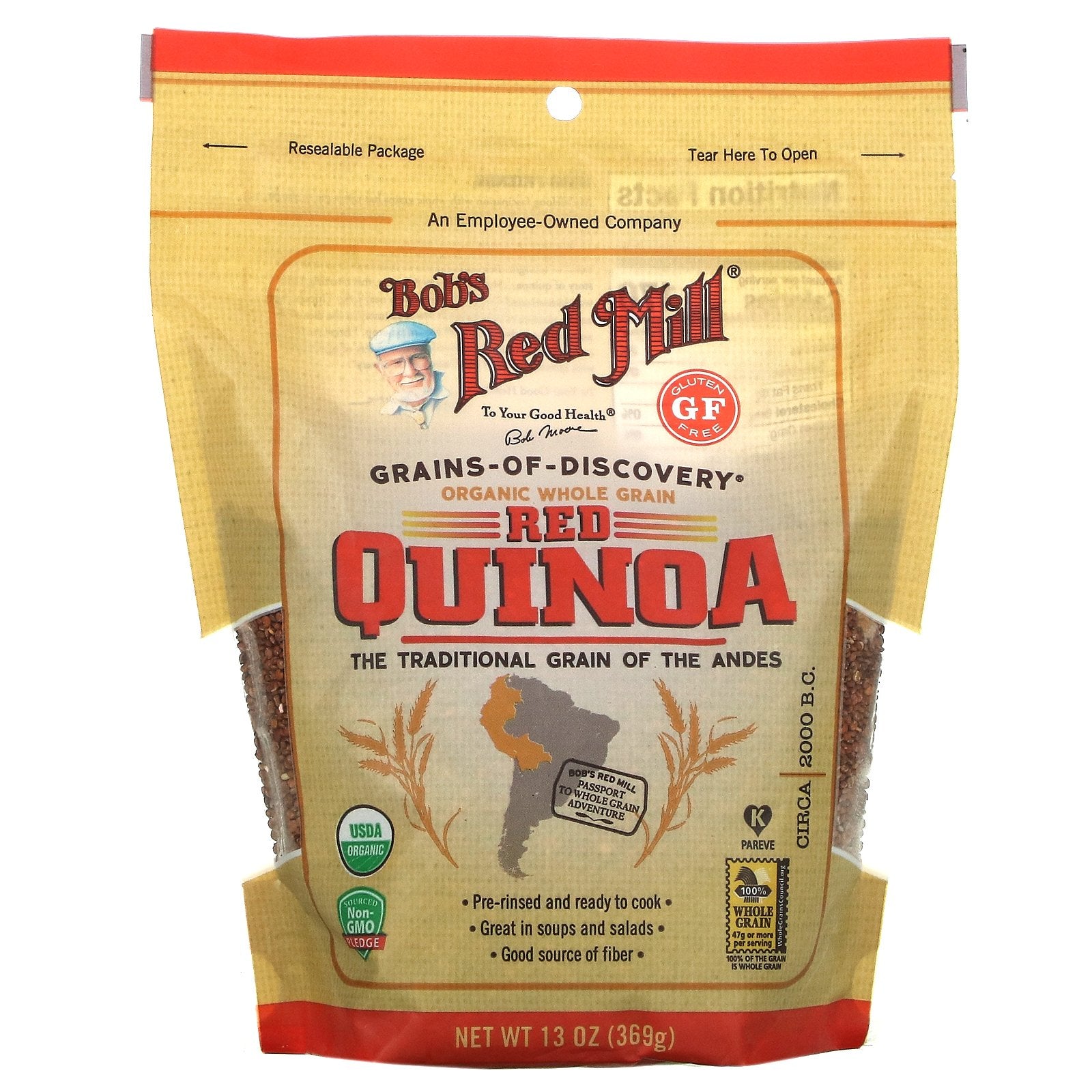 Bobs Red Mill Red Grain Organic Quinoa 13Oz