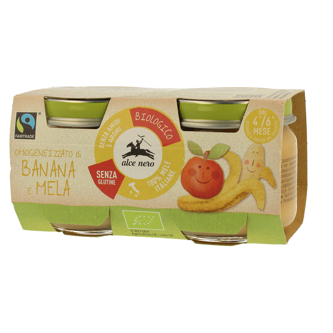Alce Nero Banana And Apple Puree Organic Baby Food 160Gm
