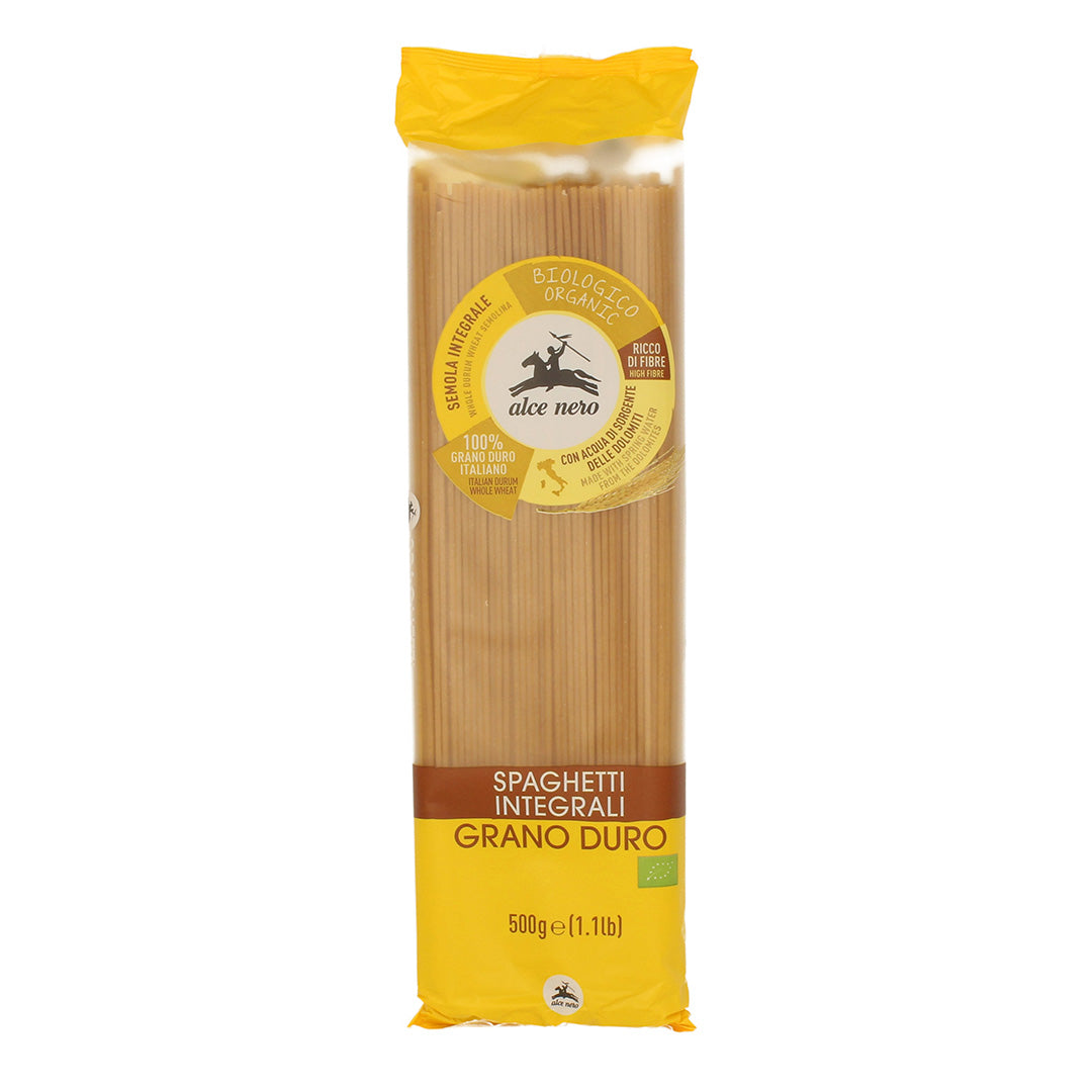Alce Nero Spaghetti Whole Wheat Durum Semolina Organic Pasta 500Gm