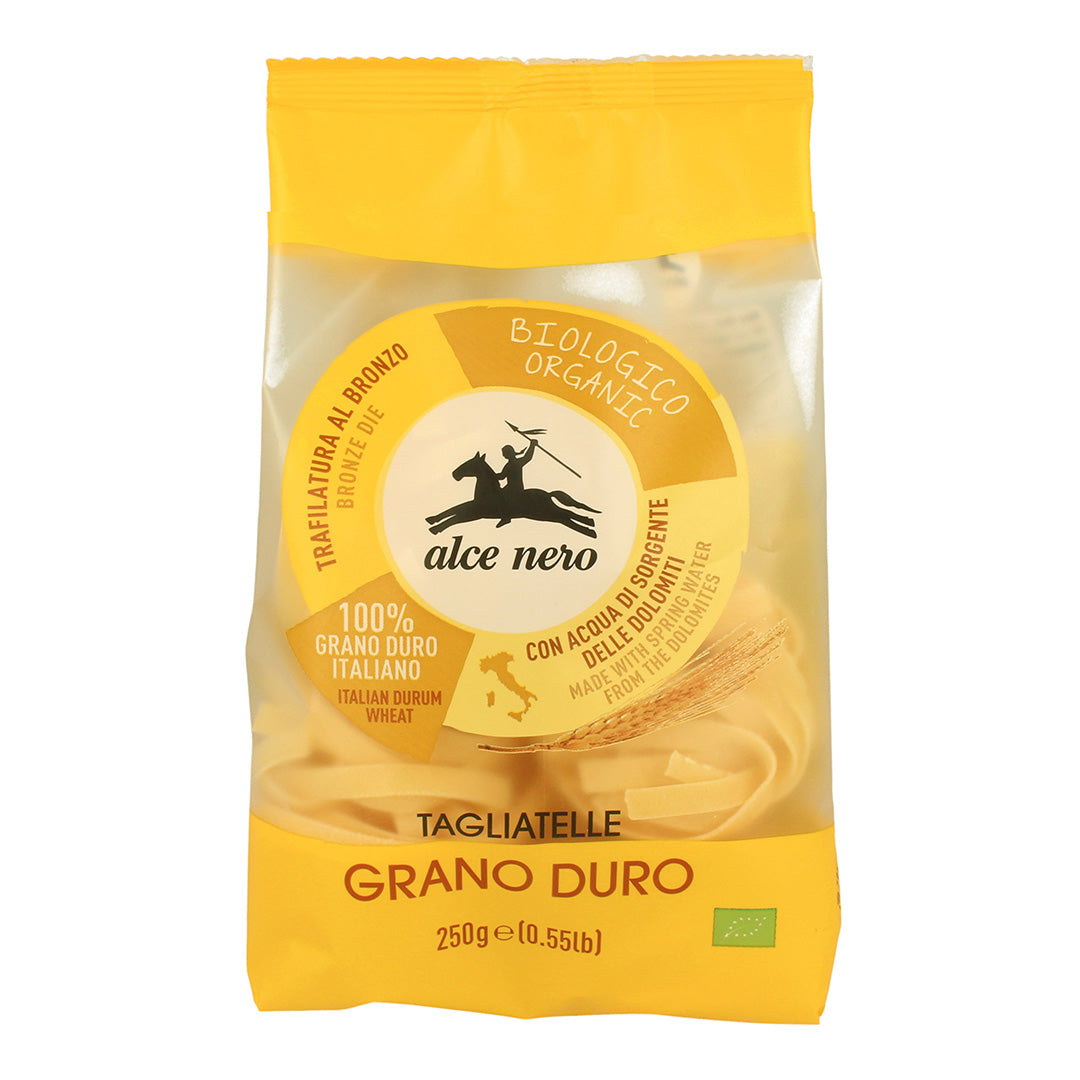 Alce Nero Tagliatelle Whole Wheat Durum Semolina Organic Pasta 250Gm