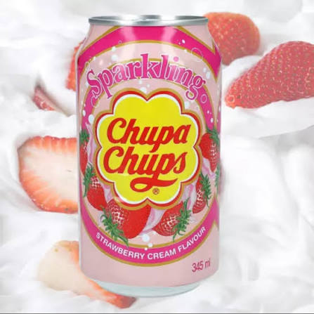 Chupa Chups Strawberry Sparkling Drink 345Ml
