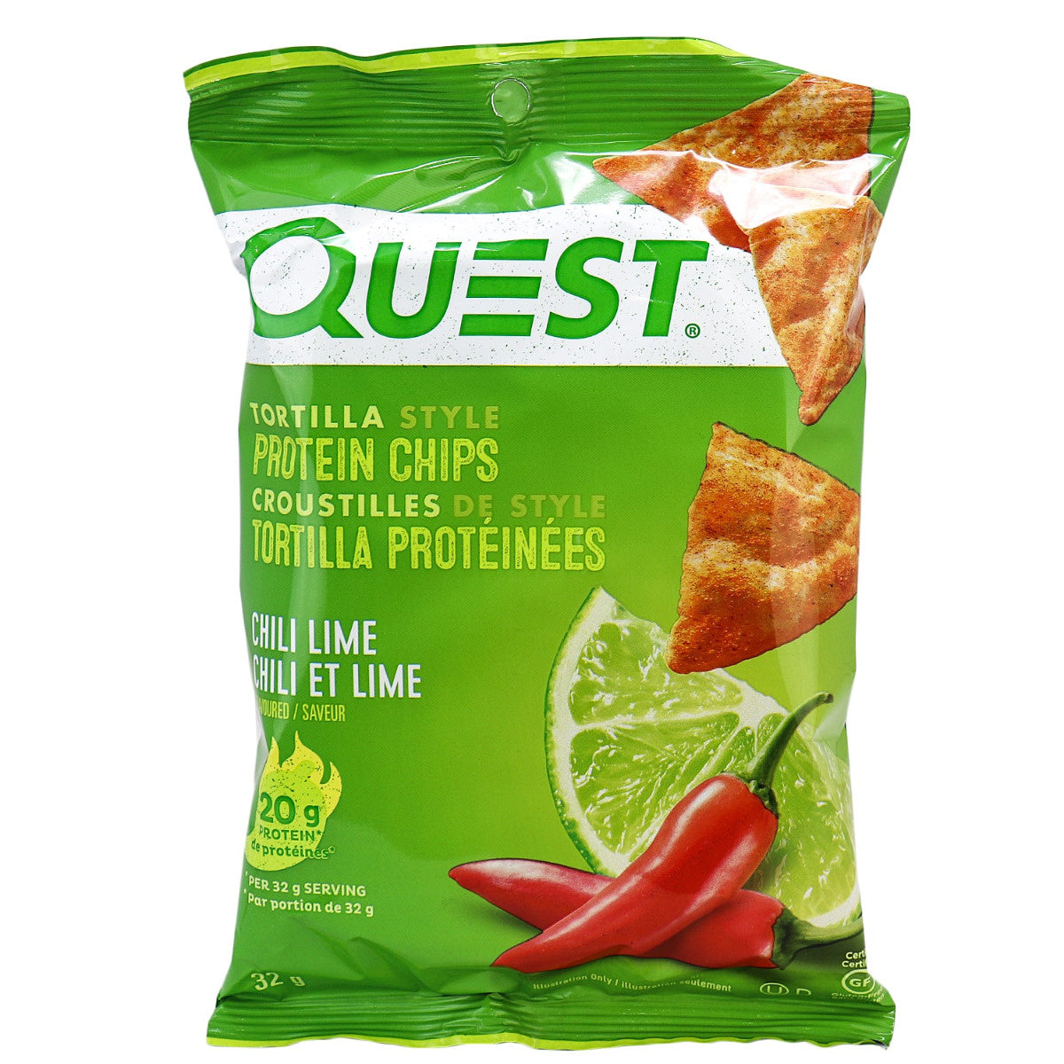 Quest Chili Lime Protein Tortilla Chips 32Gm