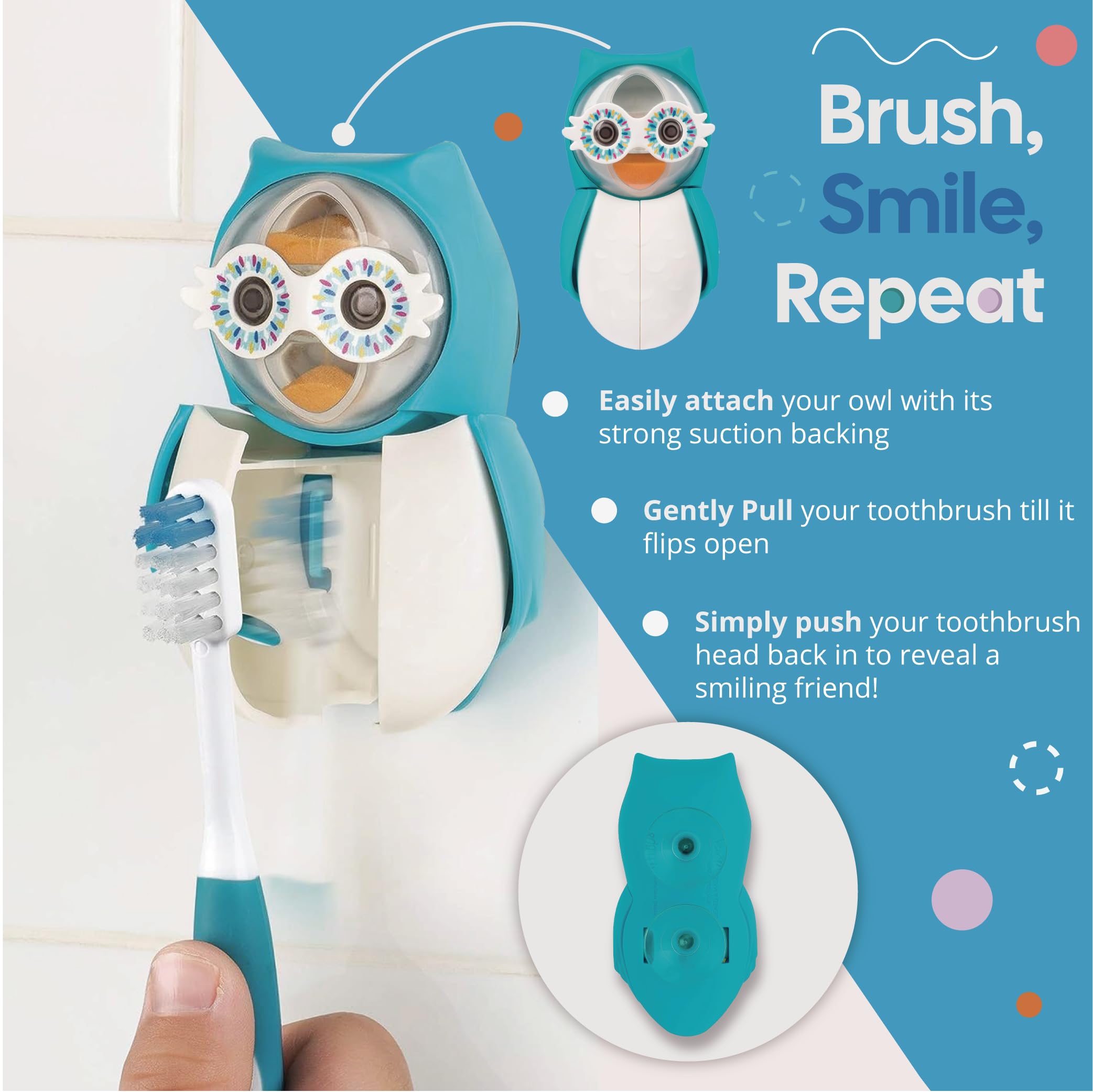 Flipper Owl + Timer (326) Tooth Brush Holder 1Pcs