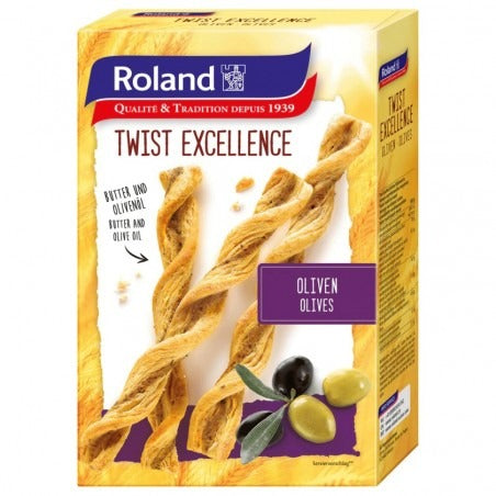 Roland Twist Excellence Green & Black Olives 100g