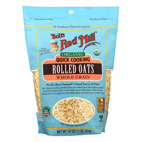 Bobs Red Mill Organic Rolled Quick Oats 16Oz