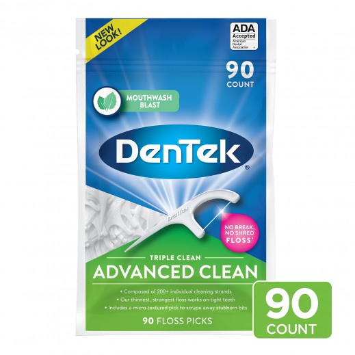 Dentek Triple Clean 90Pcs Dental Floss Pick 1Gm