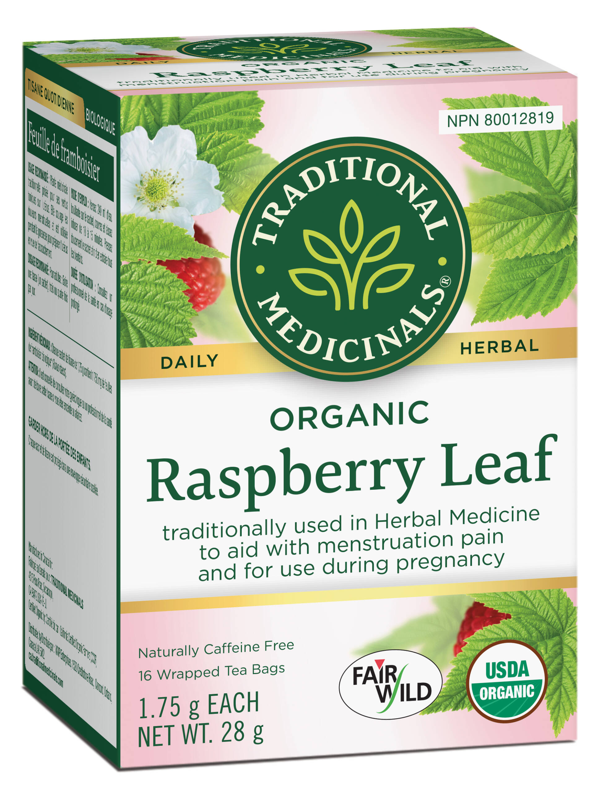 Traditional Medicinals Raspberry Leaf Tea 24Gm
