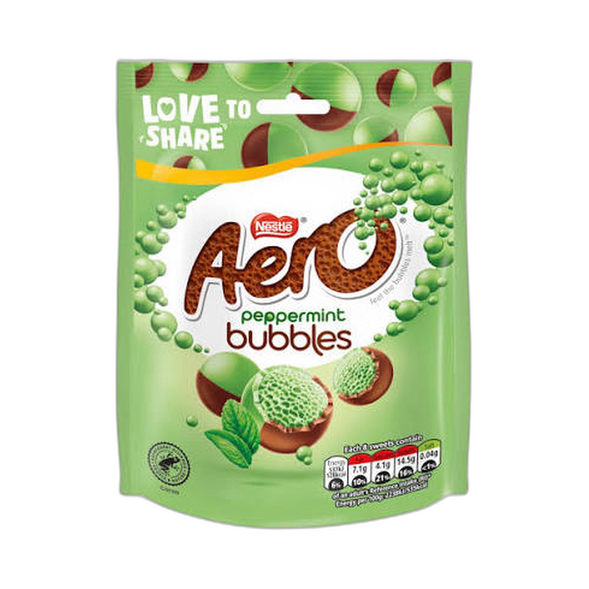 Aero Peppermint Bubble Pouch 80Gm
