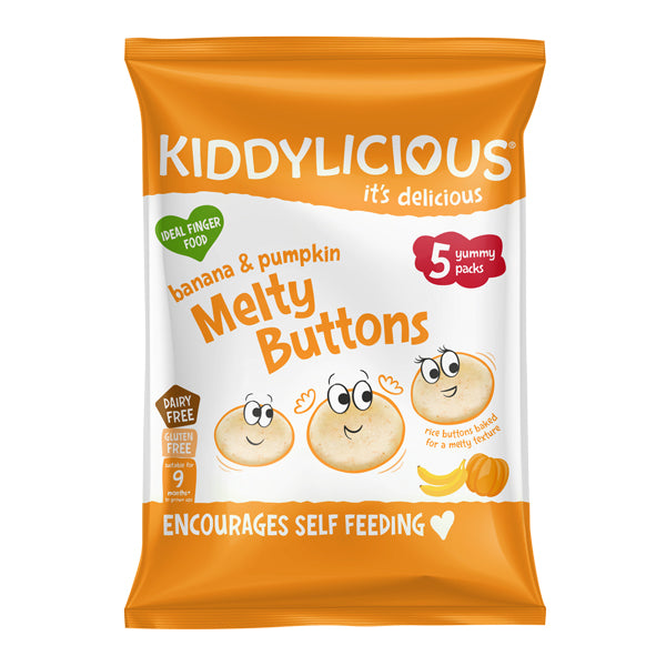 Kiddylicious Banana & Pumpkin Multi Melty Buttons 30Gm