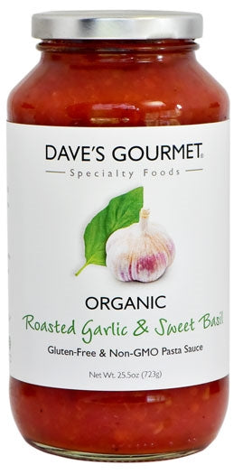 D Gourmet Gf Org Roasted Garlic & Sweet Basil Sauce 25.5Oz