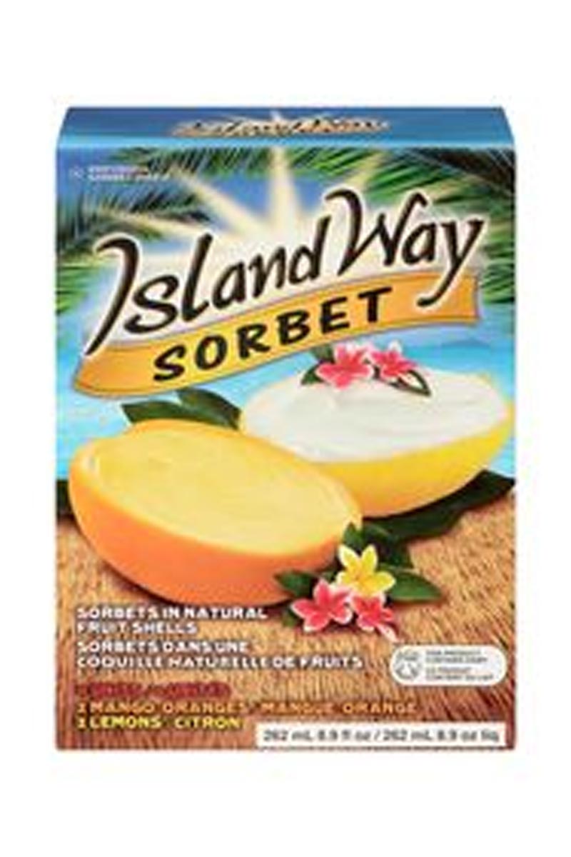Island Way Zesty Lemon Sorbet Natural Fruit Icecream 63Gm