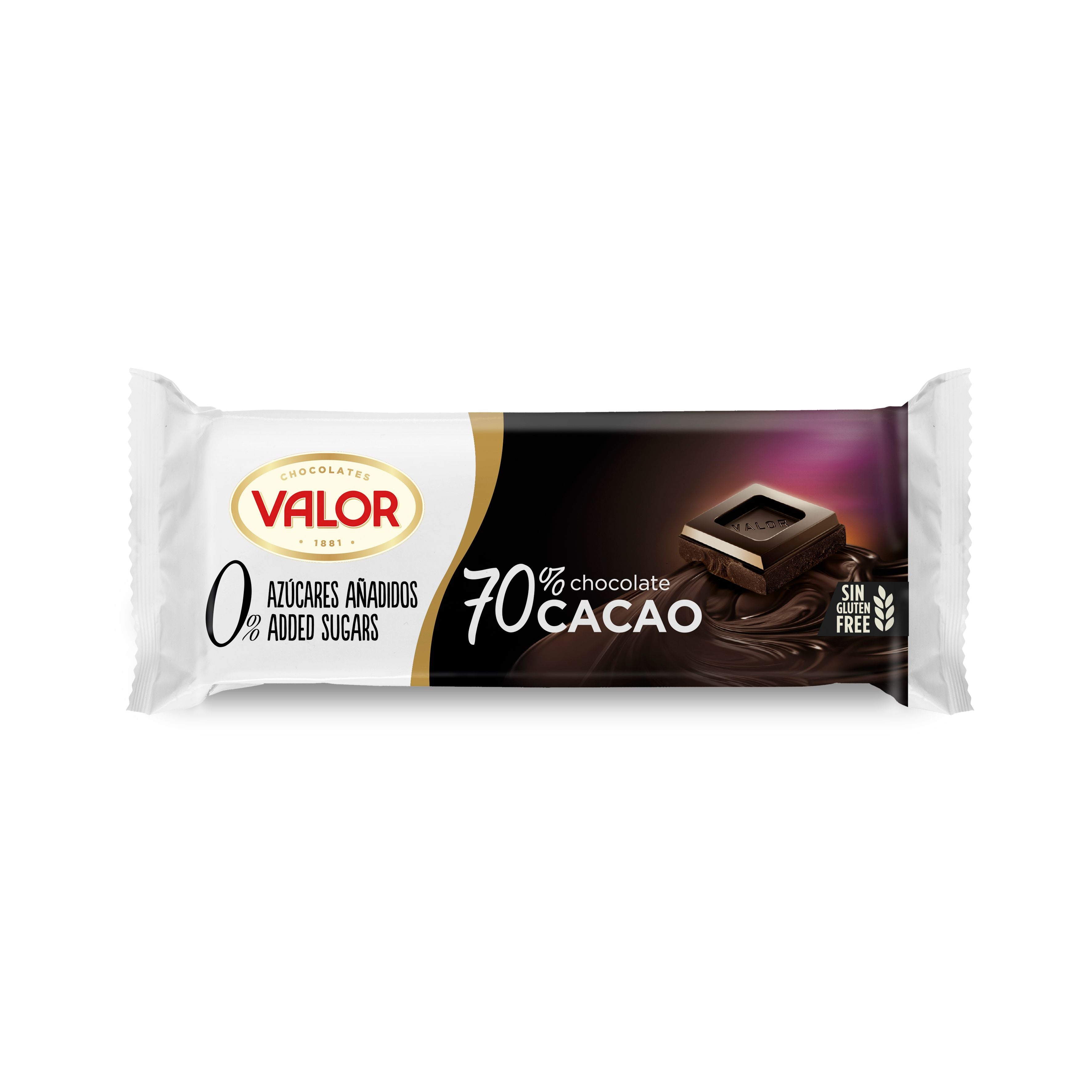 Valor Dark 70% Cacao Sugar Free Impulse Bar 35Gm